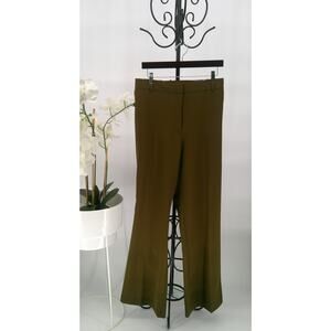 Worthington Womens Olive Green High Rise Curvy Trouser Pants Size 22W